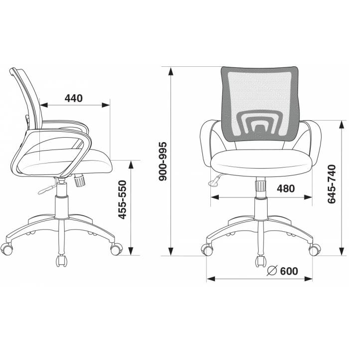 Кресло бюрократ ch w695